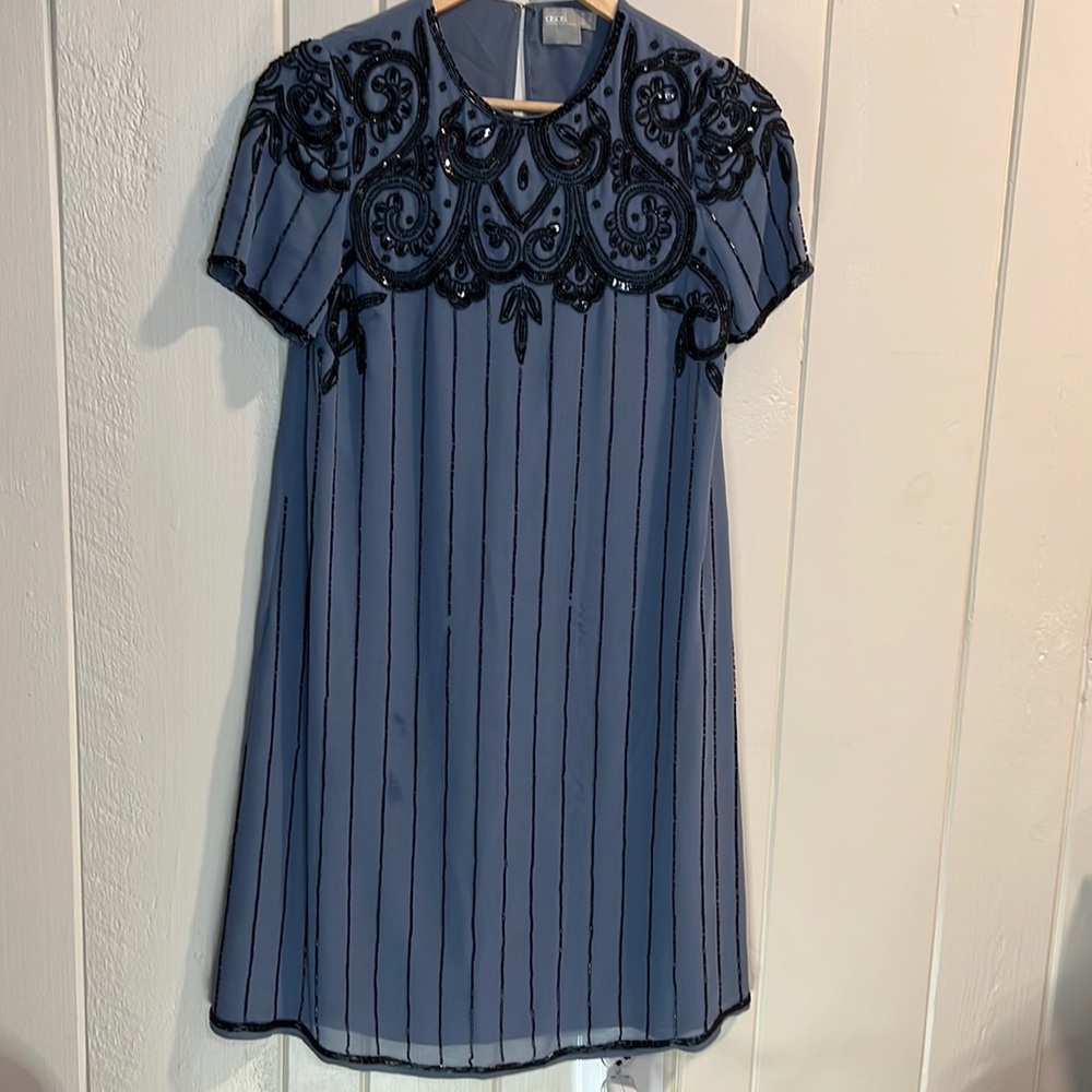 ASOS Blue w Black Beadwork